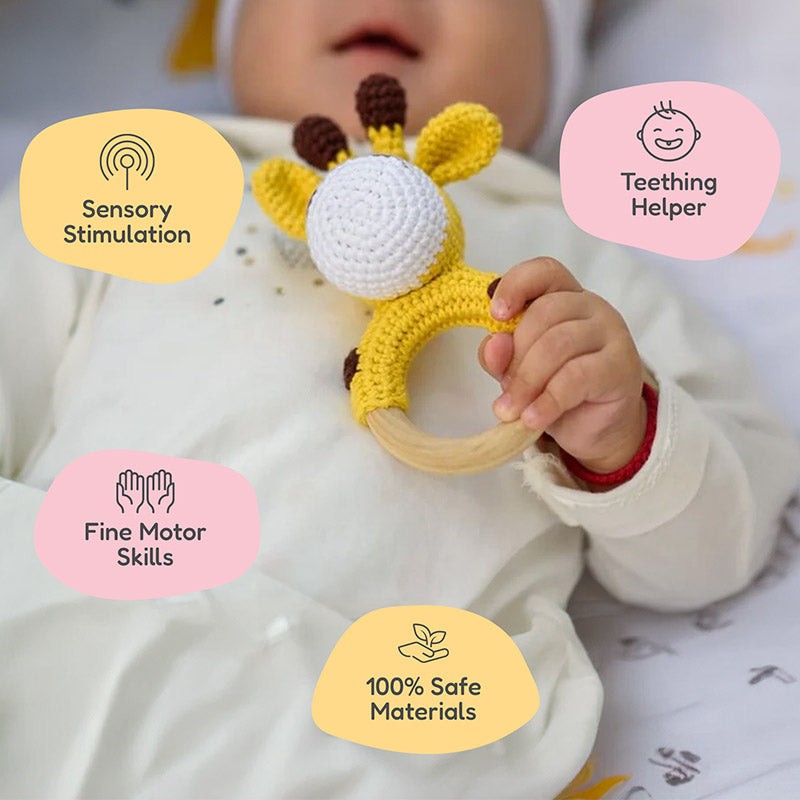 Set of Wooden Rattles - Montessori Baby Toy Kit
