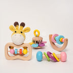 Set of Wooden Rattles - Montessori Baby Toy Kit