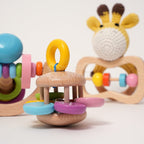 Set of Wooden Rattles - Montessori Baby Toy Kit