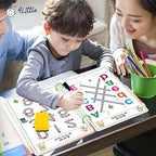 Set - Reusable Children's Writing Practice Workbook with Erasable Markers