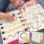 Set - Reusable Children's Writing Practice Workbook with Erasable Markers
