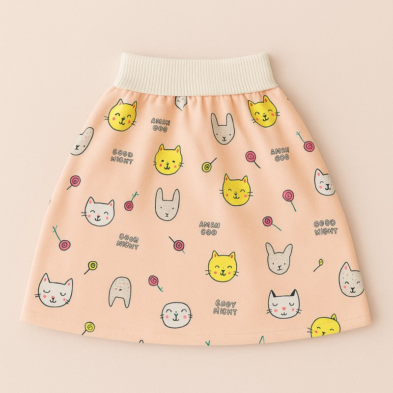 Skirt for Girls - Elastic Waistband with Printed Patterns
