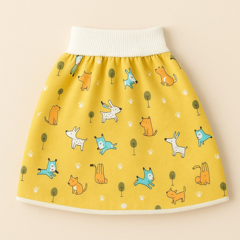Skirt for Girls - Elastic Waistband with Printed Patterns