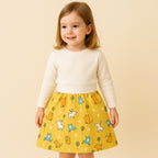 Skirt for Girls - Elastic Waistband with Printed Patterns