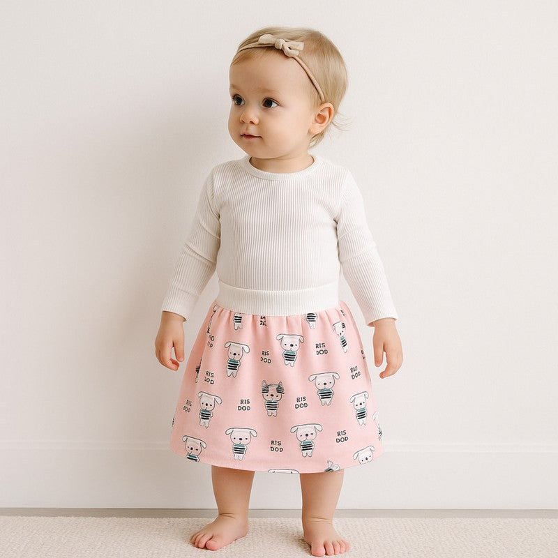 Skirt for Girls - Elastic Waistband with Printed Patterns