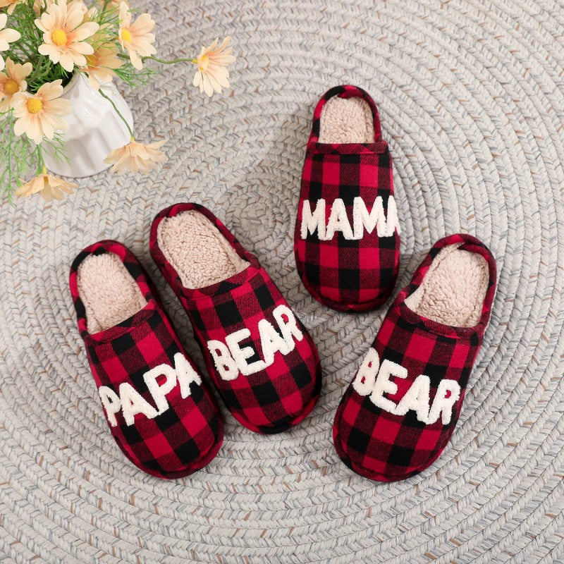 Slippers - Backless Mule with Checkered Upper