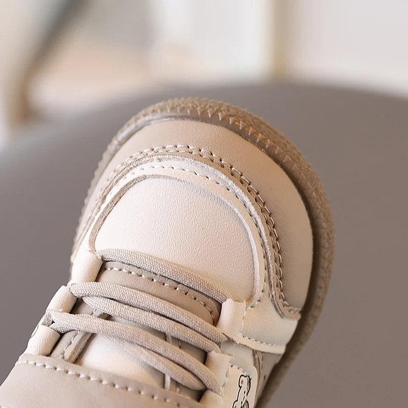Sneakers - Velcro Strap Closure with Decorative Detail