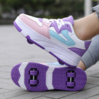 Sneakers with Built-In Wheels - -Up and Velcro Strap