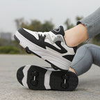 Sneakers with Built-In Wheels - -Up and Velcro Strap