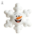 Snowman Plush Pillow - Snowflake Shape with 3D Face