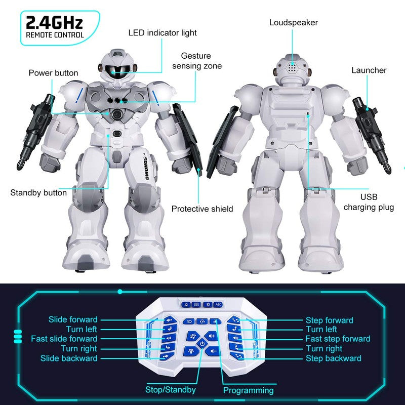 SONOMO Guardian Programmable RC Robot Toy