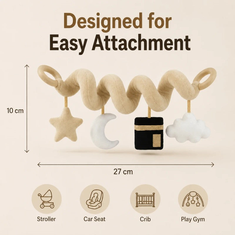 Spiral Crib Toy with Hanging Plush Charms