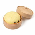 Squishy Fidget Toy - Bao Bun Shape with Kawaii Smiley Face
