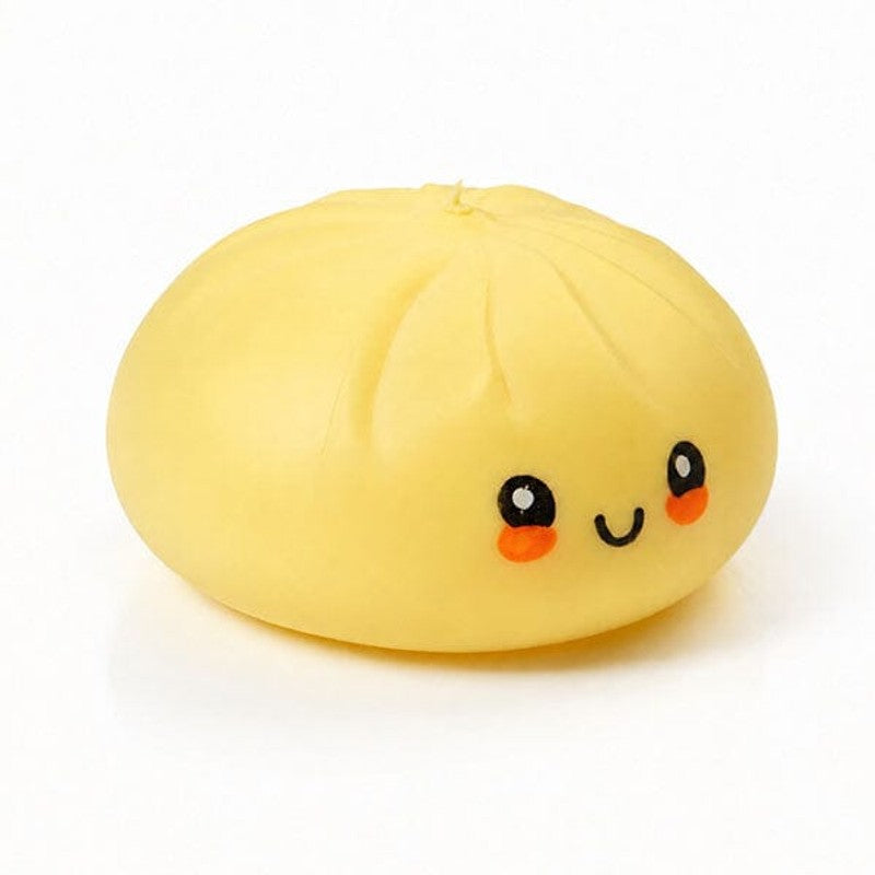 Squishy Fidget Toy - Bao Bun Shape with Kawaii Smiley Face