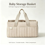 Storage Basket - Open-Top Quilted with Side Pockets