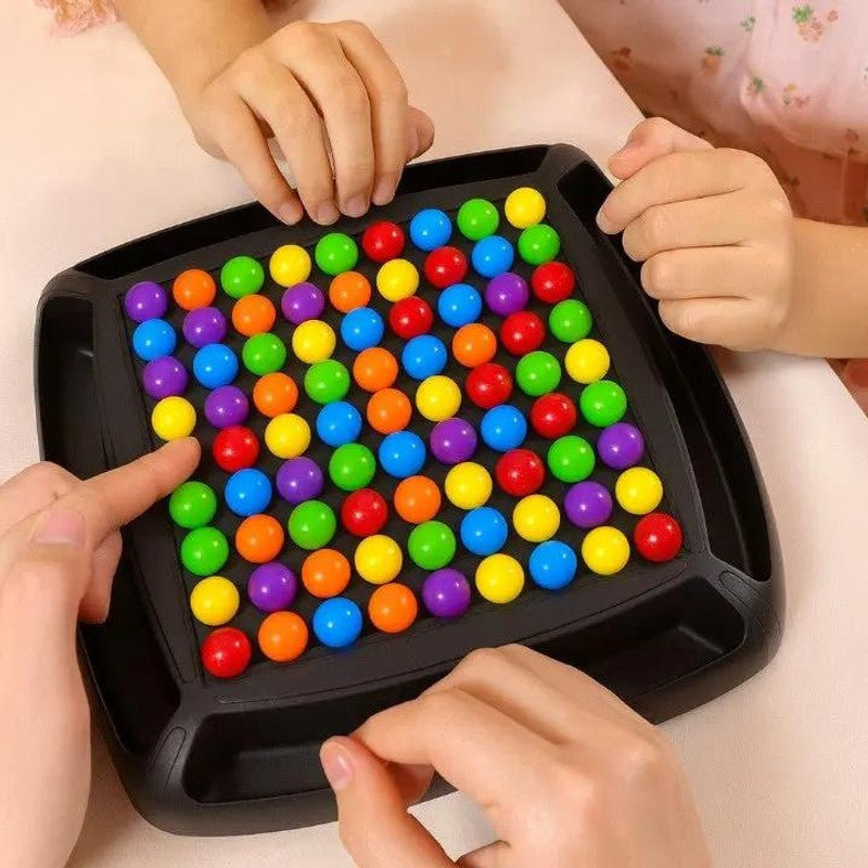 Strategy Board Game with Colored Marbles - Screen-Free Family Game
