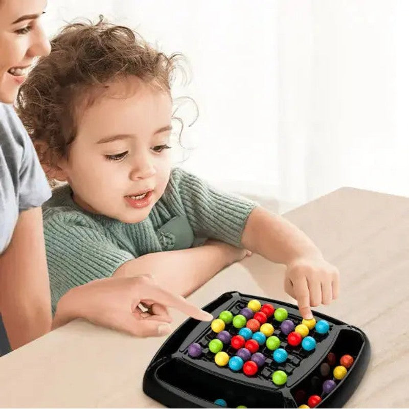 Strategy Board Game with Colored Marbles - Screen-Free Family Game