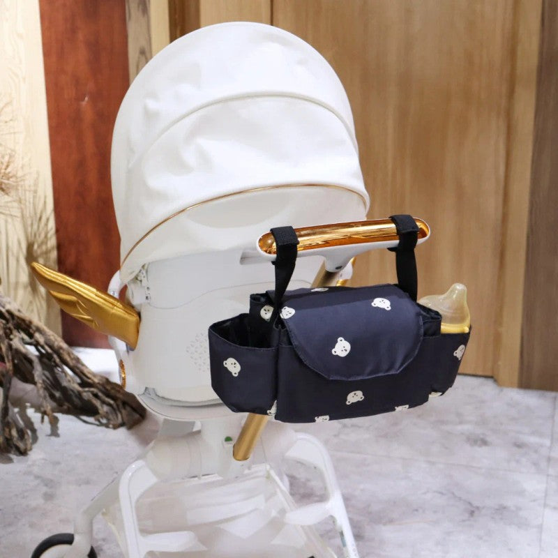 Stroller Organizer Bag - Bear Motif with Multiple Pockets