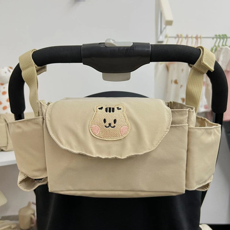 Stroller Organizer Bag - Bear Motif with Multiple Pockets