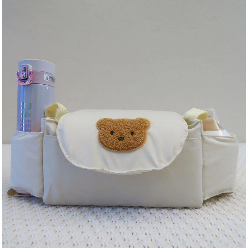 Stroller Organizer Bag - Bear Motif with Multiple Pockets