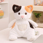 Stuffed Plush Animal Toy - Embroidered Face with Quilted Front Pocket