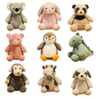 Stuffed Plush Animal Toy - Sitting Pose with Embroidered Details