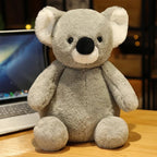 Stuffed Plush Animal Toy - Sitting Pose with Embroidered Details
