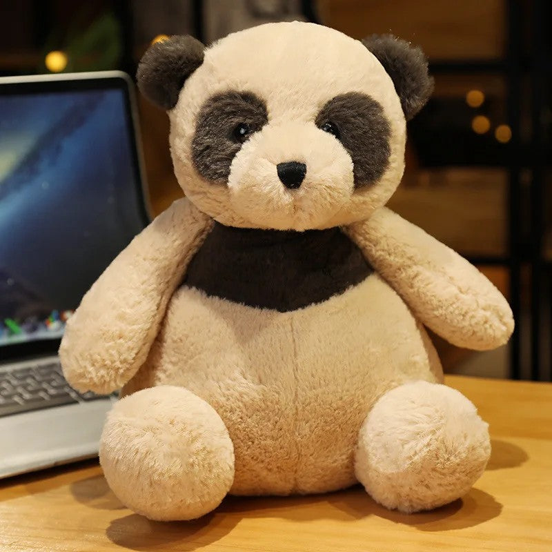 Stuffed Plush Animal Toy - Sitting Pose with Embroidered Details