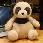 Stuffed Plush Animal Toy - Sitting Pose with Embroidered Details