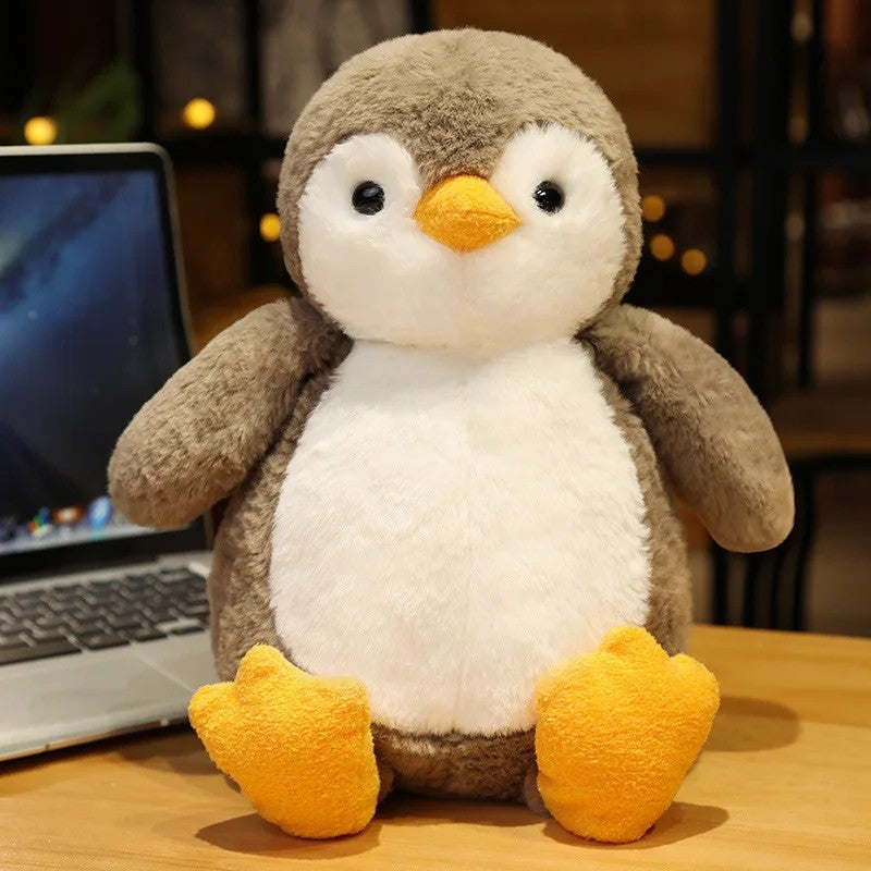 Stuffed Plush Animal Toy - Sitting Pose with Embroidered Details