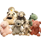 Stuffed Plush Animal Toy - Sitting Pose with Embroidered Details
