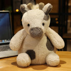 Stuffed Plush Animal Toy - Sitting Pose with Embroidered Details