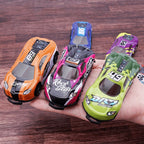 Stunt Toy Car Set - Pull-Back Catapult Launch Mechanism