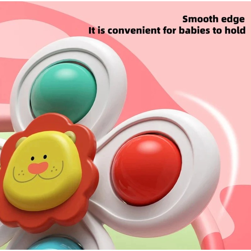 Suction-Cup Spinner Toy Set for Babies and Toddlers - 3-Pack