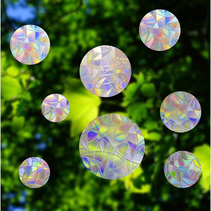 Sun Catcher Window Film Stickers - Iridescent Rainbow Effect