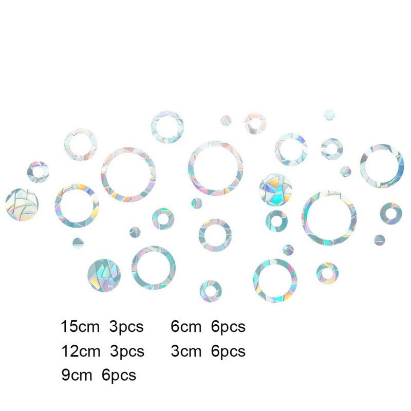 Sun Catcher Window Film Stickers - Iridescent Rainbow Effect