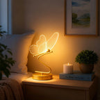Table Lamp - Butterfly Wing with Brass Frame