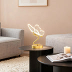 Table Lamp - Butterfly Wing with Brass Frame