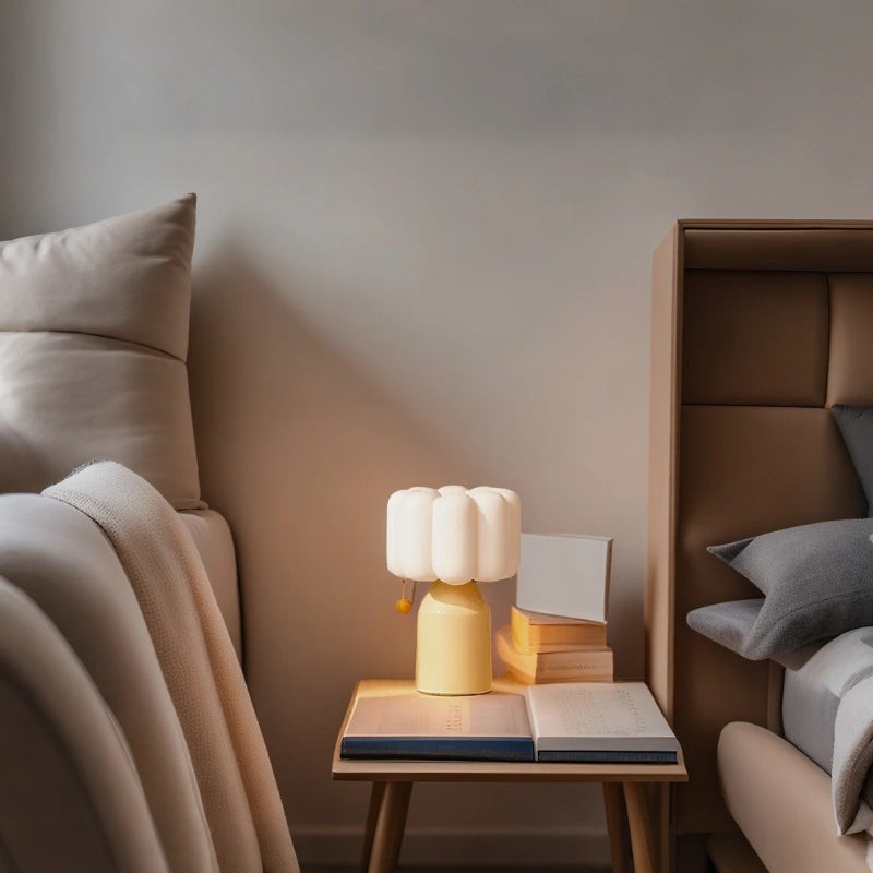 Table Lamp - Cloud-Shaped Head with Decorative Pendant