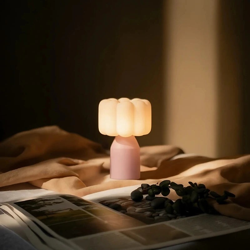 Table Lamp - Cloud-Shaped Head with Decorative Pendant