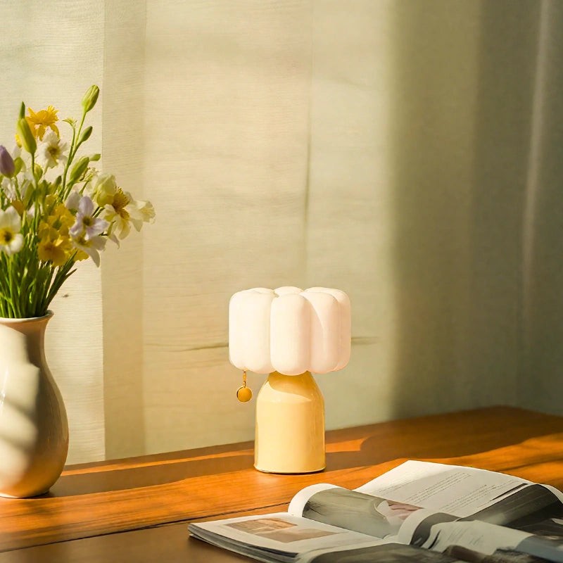 Table Lamp - Cloud-Shaped Head with Decorative Pendant