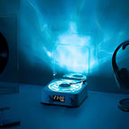 Table Lamp - Retro Vinyl Record Player with Clock and Speaker