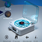 Table Lamp - Retro Vinyl Record Player with Clock and Speaker