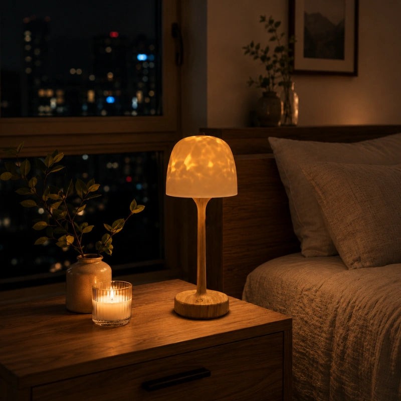 Table Lamp - Two-In-One with Aurora Light Projector