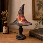 Table Lamp - Witch-Hat Shape with Mosaic Panels