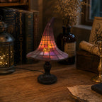 Table Lamp - Witch-Hat Shape with Mosaic Panels