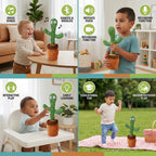 Talking Cactus Plush Toy - Rhythm Moving with Voice Repeat Function