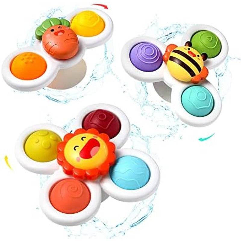 Toddler Bath Toy Bundle - Whale Sprayer and Fidget Spinner Set