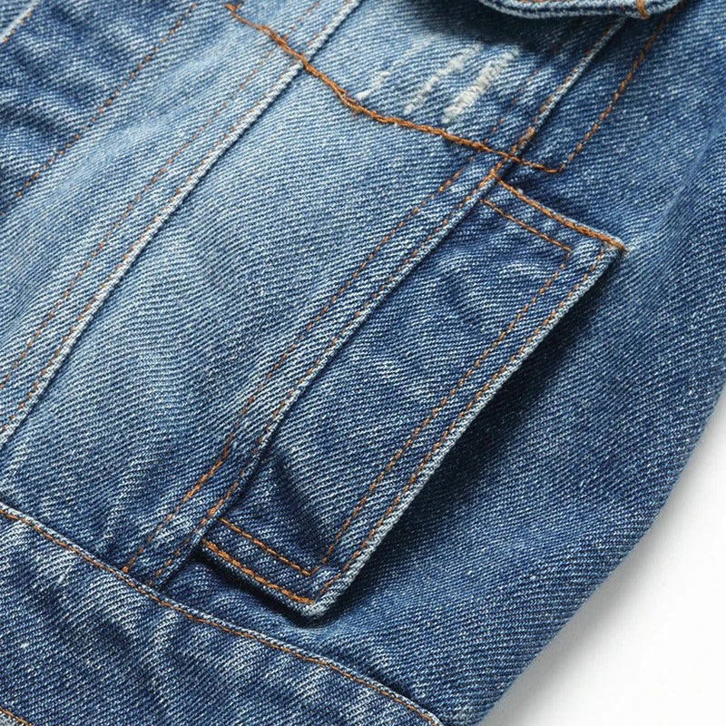 Toddler Boys Jacket - Turn-Down Collar with Distressed Detailing