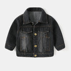 Toddler Boys Jacket - Turn-Down Collar with Distressed Detailing
